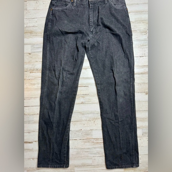 Wrangler Jeans Men's 36x33 Black Cowboy Western Outdoors 13MW2WK - Picture 4 of 10